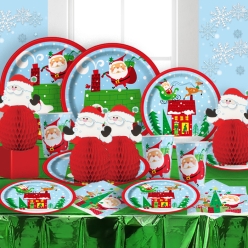Kids Table Trendy Santa Party Pack for 8